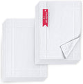 Pearl Linens Pack of 12 100% Cotton Bath Mat 18x25 inches, Soft & Absorbent Quick Dry Bathroom Mat Set, Not Bathroom Rugs, After Shower Mat, Bath Tub Mat, 687 GSM, Machine Washable, White