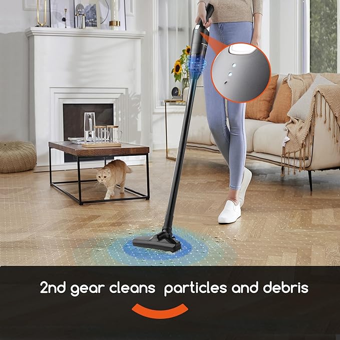 Cordless Stick/Handheld Vacuum Cleaner, 10-17Kpa 2-Level Powerful Suction,Fast Charging-Use Durable, Latest Household Vacuum Cleaners for Cleaning Flooring,Carpets,Car Seat,Sofas, Hair and Dust