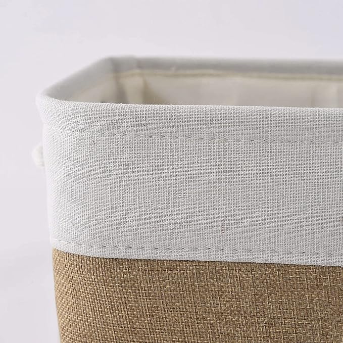 Small Baskets for Organizing, [6 PCS] Collapsible Storage Baskets for Shelves, Storage Bins Boxes Cubes for Clothes Books