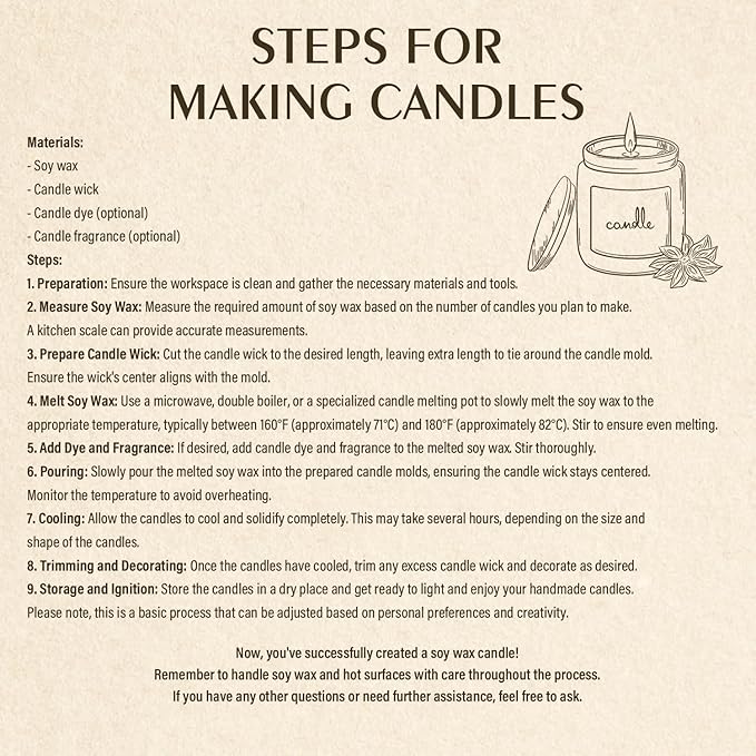 Soy Wax, Waxcanpy Natural Candle Wax, Organic Soy Wax for Candle Making from Farm, No Additives, Harmless and Pure (20lb)