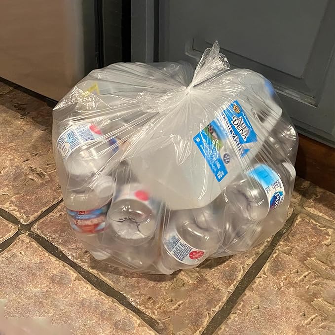 TYPLASTICS Trash Can Liners - Wholesale 1000 Count High Density Garbage Bags on Perforated Roll 10-15 Gallon 24" x 33"