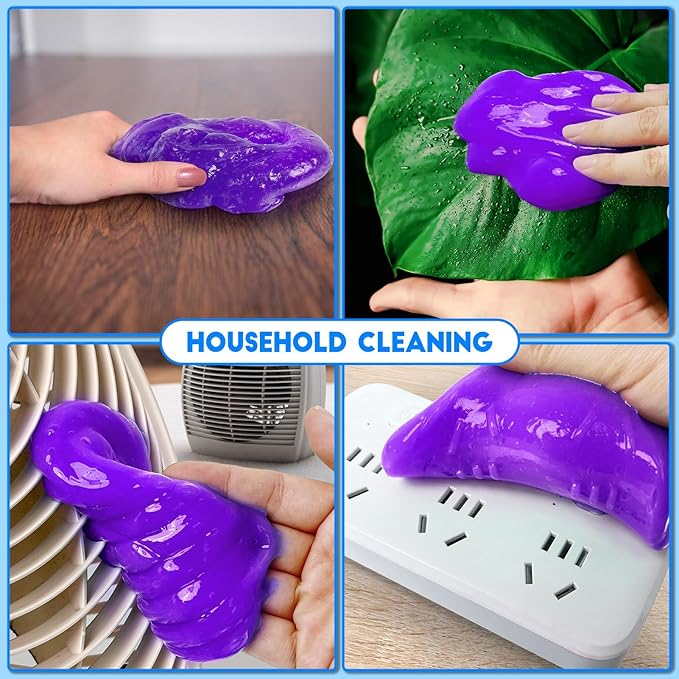 Car Cleaning Gel, 2 Pack Car Cleaning Putty, Universal Auto Deatiling Tools, Reusable Interior Cleaner for Car Keyboard Air Vent, Car Slime Cleaner Dust Cleaning Gel