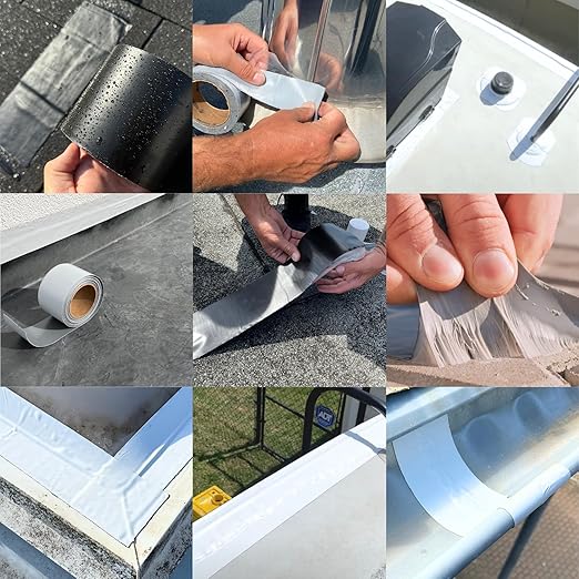 HSS Sealant Tape with MicroSealant - Waterproof Commercial Roofing Tape for Roof and RV Repair - UV- & Weatherproof - Black - 2 inch x 25 feet
