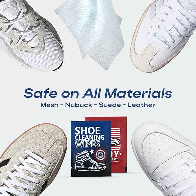 Sneaker Cleaner Wipes 35 Packs Suede Leather Tennis Quick Cleaning Disposable Travel Portable Removes Dirt, Stains