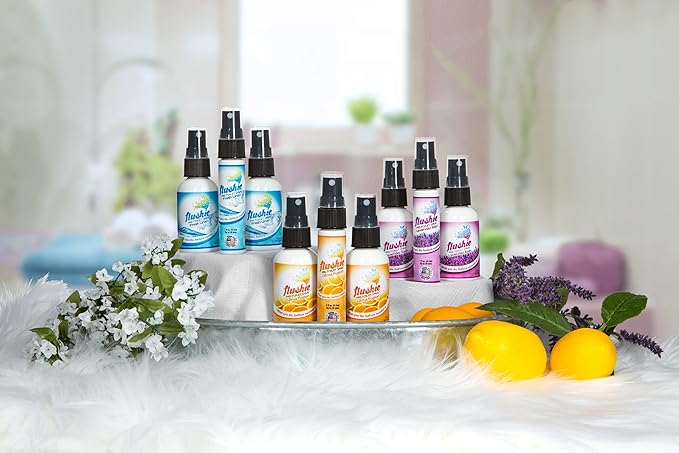 Flushie Pre-Toilet Sprays for Poop Travel Size Toiletries Bathroom Spray for Poop Spray for Toilet Deodorizer Traveling Essentials Poop deodorizer Poop Odor eliminator