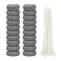 Shappy 20 Pieces Lint Traps Washing Machine Drain Hose Filter Stainless Steel Snare Laundry Mesh Washing Machine Lint Trap Catcher with 20 Pcs Pieces Cable Ties