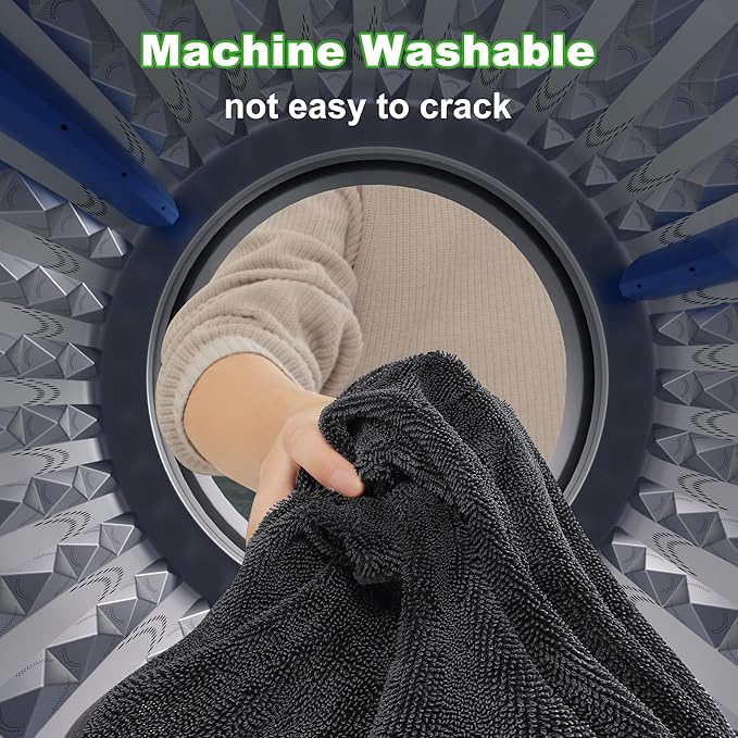 JOYMOOP Microfiber Towels for Cars, 2 Pack 63" x 29.5" Car Drying Towel, Dark Gray Reusable Car Towel, Quick Drying Car Microfiber Cleaning Cloth for RVs, SUVs, Trucks