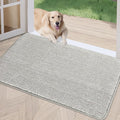 REFETONE Indoor Doormat, Front Door Mat 36"x59" Absorbent Rubber Backing Non Slip Back Door Mats, Washable Low-Profile Inside Floor Mat Door Rugs for Entryway, Resist Dirt Mud Mat for Dogs, Grey