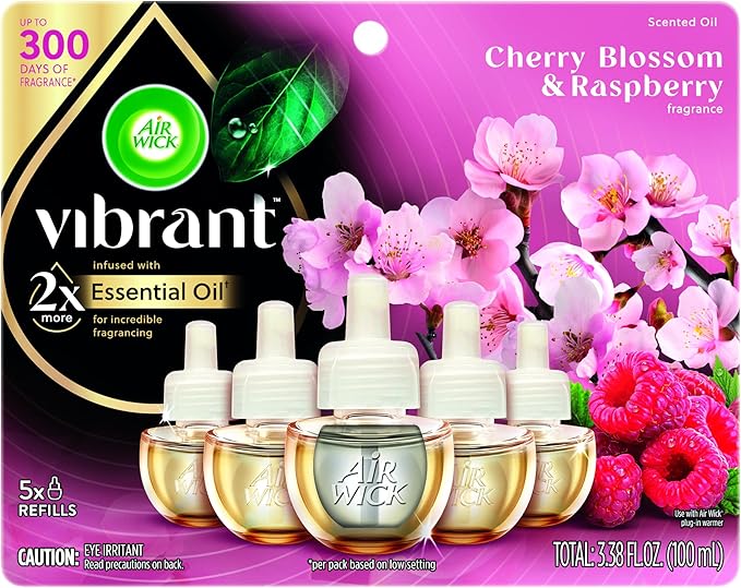 AIR WICK Scented Oil Vibrant Refill Cherry Blossom & Raspberry 5 ct.