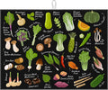 Vegetables Dish Drying Mat for Kitchen Counter Microfiber Absorbent Dish Kitchen Drying Mat Draining Reusable Washable for Dishes/Utensils/Counterto