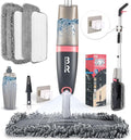 Microfiber Spray Mop for Floors Dry and Wet Mop with Dusting 360 Rotation for Kitchen, Hardwood, Laminate, Tile Floors Includes 4 Refill Heads, Scraper, Holder & Spray Bottle