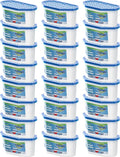 Moisture Absorbers, 24 Pack, Compact Dehumidifier for Closet, Efficient Humidity Absorber Boxes, Moisture Absorber for Closet, Odor Eliminator with Fragrance Free, Blue, 6.4oz, 300ml