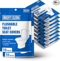 Toilet Seat Covers Flushable (100 Pack) - Upgraded XL Size| Biodegradable Paper Covers for Adults, Kids, Toddlers | Travel Essentials for Public Restroom, Airplane, Camping