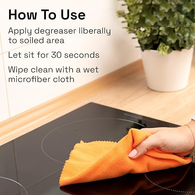 Clean Republic Heavy-Duty Degreaser, Multi-Surface Cleaner for Ovens, Stove Tops, Grills, and More, 1 Gallon Bottle, 4-Pack