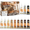 Wood Repair Kit, 12 Color Wood Fillers, Furniture Repair Kit, Repair Scratch, Cracks, Stains, Discoloration for Wood Furniture, Door, Cabinet, Floor, Table Surface Wood Touch up Filler Wood Paint