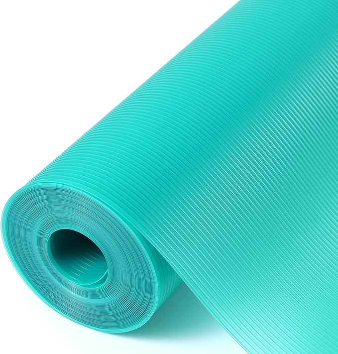 Shelf Liners for Kitchen Cabinets Drawer Liner Non Adhesive Cupboard Mat EVA Material Waterproof Refrigerator Mats Washable Fridge Liner for Cupboard and Desks Liner Blue 11.8 x 59 Inches