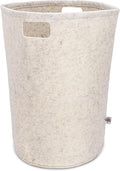 Parker Baby Co. Nursery Laundry Hamper - Large Felt Storage Basket and Baby Hamper for Nursery (White)