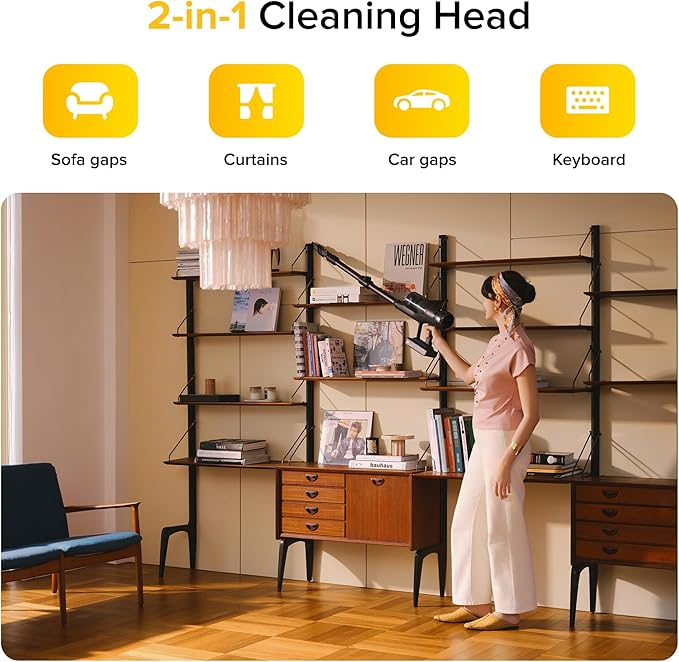roborock H60 Ultra Cordless Stick Vacuum Cleaner, Upgraded 210AW Suction Stick Vacuum with 90-Min Runtime, 90° Bendable Tube, LED Dust Detection, Vacuum Cleaners for Carpets, Hard Floors & Pet Hair