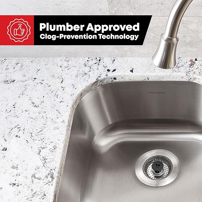 Kitchen SinkShroom Revolutionary Clog-Free Stainless Steel Sink Strainer, Chrome gray
