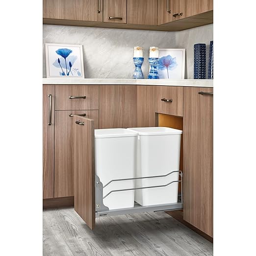 Rev-A-Shelf 53WC-1527SCDM-213 Double 27 Quart Pull-Out, Orion Gray