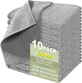 10 Counts Multipurpose Wire Dishwashing Rag,Non Scratch Wire Dishcloth,Microfiber Miracle Cleaning Cloth with Mesh,Dual-Sided Steel Mesh Cloth for Pot,Metal Scrubber for Washing Dishes,Grey