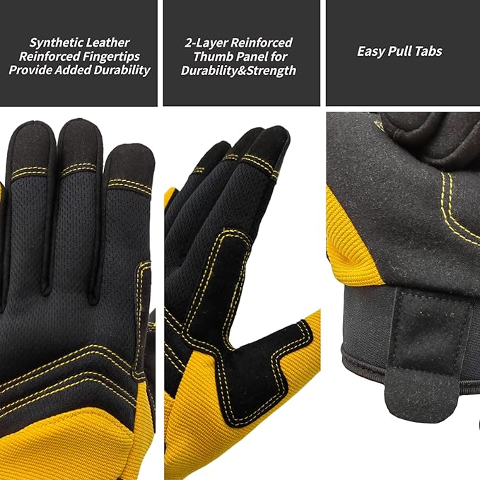 Thorn Proof&Puncture Resistant Gardening Gloves with Grip,Garden Gloves for Women, Leather Work Gloves,Gifts
