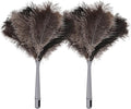 Feather Duster-Genuine Ostrich Feathers,Anti-Static,Reusable Eco-Friendly Handheld Cleaning for Keyboard,Home,Car,Office(17Inch,2Pack)