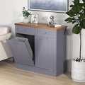 Betterhood Tilt Out Trash Cabinet 10 Gallon Wooden Free Standing Laundry Sorter Cabinet,Recycling Cabinet with Hideaway Drawer,Tilt Out Trash Cabinet Can Bin Kitchen