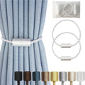 Magnetic Curtain Tiebacks 2 Pack White Rope Tieback Curtains Holders for Drapes Modern Tie Backs Decorative Window Treatment Holdbacks