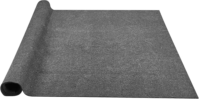VEVOR Rug Pad Without Slip Resistance, Protective Cushioning Carpet Pad 9' x 12', 1/2" Thick, 100% Pure Polyester Felt, 10-11㎡ Premium Comfort Underfoot Carpet Padding Rug Cushion for All Floor, Gray