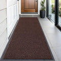 OLANLY Front Door Mat Indoor Outdoor Entrance, Waterproof Heavy Duty Doormat, Fade Resistant, Low Profile, Easy Clean Patio Porch Welcome Floor Mats for Entry, 59x23, Brown