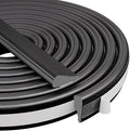 Wedge-Shape Window Weather Stripping Door Frame Seal Strip 3Pcs×196" Black,Upgrade Black Foam,Soundproofing,Draft Stopper,Winter Insulation,Noise Blocker, Gap Filler for Exterior Front Door Side