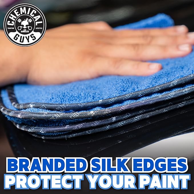 Chemical Guys MIC110024 Professional Grade Premium Microfiber Towels, Blue (16 Inch x 16 Inch) (Pack of 24) - Safe for Car Wash, Home Cleaning & Pet Drying Cloths