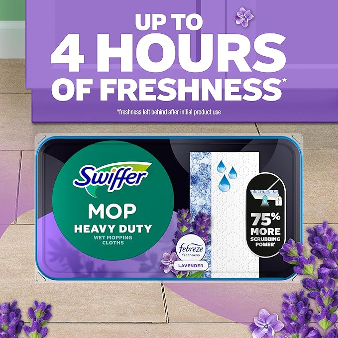 Swiffer Sweep and Mop Deluxe, Limited Edition Pink Wicked: for Good, 2-in-1 Floor Mopping and Sweeping Kit, 1 Sweeper Device, 5 Heavy Duty Dry Sweeping Cloths, 3 Heavy Duty Wet Mopping Cloths