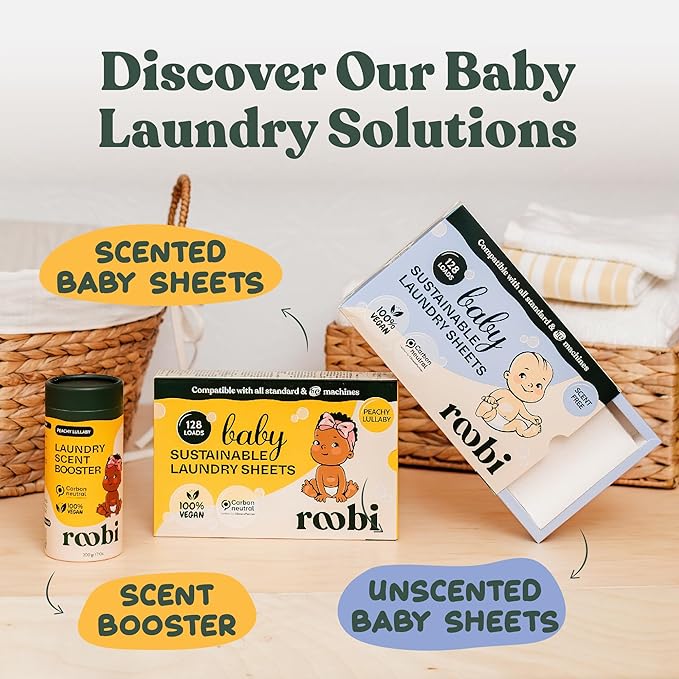 Roobi Sustainable Laundry Scent Booster Beads. Linen Breeze Fragrance Laundry Beads. 500 gr Bulk Booster Pack. Carbon Neutral, 100% Vegan.
