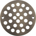 4-Inch Screw-in Shower Strainer Drain Cover Replacement Floor Strainer (Antique Brass)