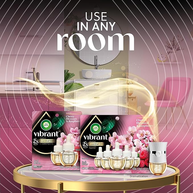 AIR WICK Scented Oil Vibrant Refill Cherry Blossom & Raspberry 5 ct.