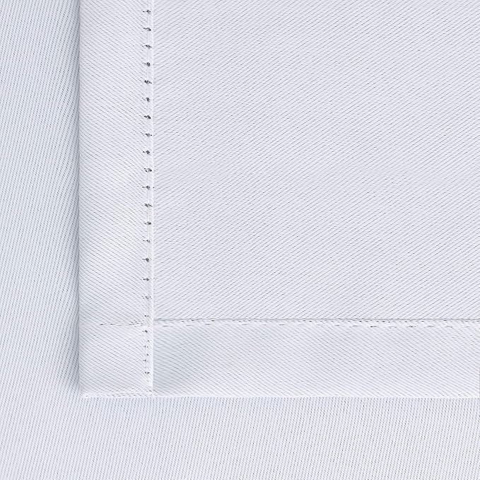 BGment Room Darkening Curtains 40 Inches Length - Rod Pocket Short Window Drapes Thermal Insulated for Bedroom Kitchen Cafe, Greyish White, 42 x 40 Inch, 2 Panels