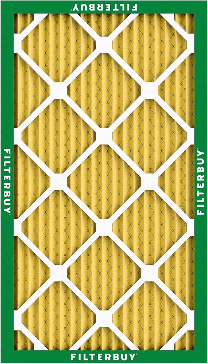 Filterbuy 14x25x1 Air Filter MERV 11 (MPR 1200) Allergen Defense Replacement (4-Pack), Electrostatic Pleated HVAC AC Furnace Filters, Made in USA (Actual Size: 13.50 x 24.50 x 0.75)