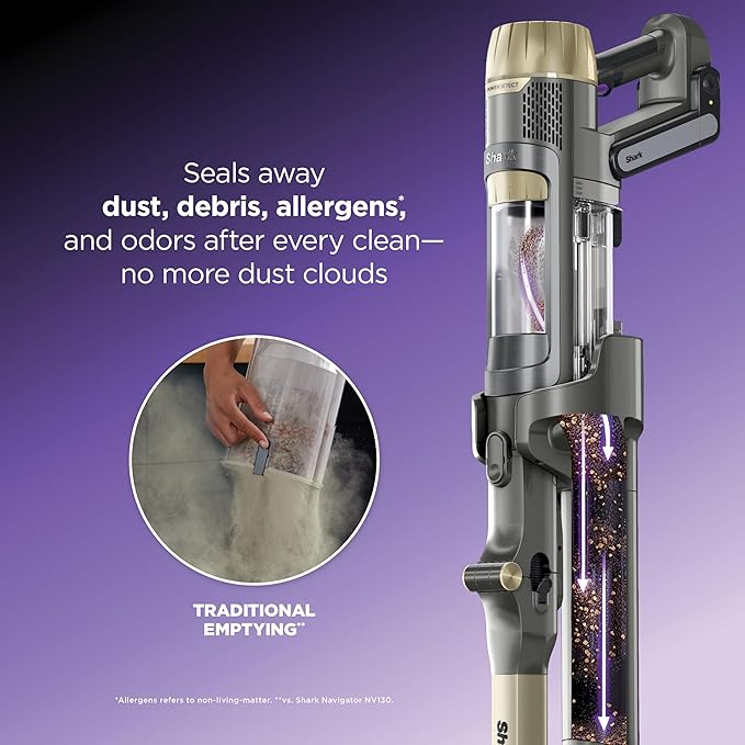 Shark PowerDetect Pet Plus Clean & Empty Cordless Stick Vacuum & Auto-Empty System, Powerful Suction, HEPA Filtration, Carpet & Hard Floor, Portable, Stick Vacuum for Pet Hair, Dark Gray, IP3253