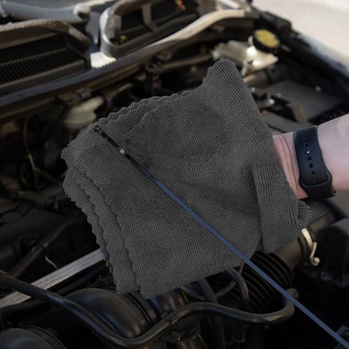 Arkwright Smart Rags in Box - (Bulk Case of 400) Lint Free Microfiber Cleaning Cloth, Scratch & Streak-Free, Dispensable Wash Towels for Cars, Window Glass, and Auto Shop, 12 x 12 in, Black