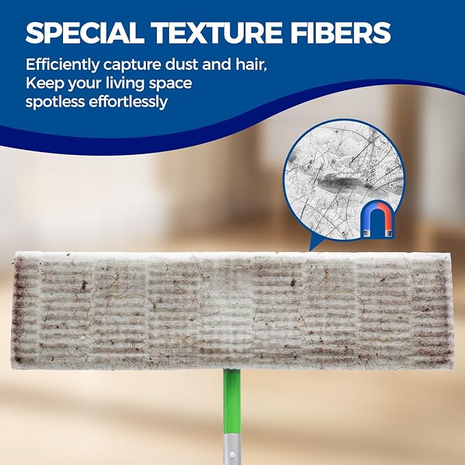 XL Dust Sweeping Cloths Dry Mop Pads for XL Sweeper Disposable X Large Floor Cleaning Mop Refills, 9.84x17.71 Inch, 80 Count