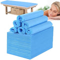 Disposable Bed Sheets for Massage Table 100 Pcs 31" x 71" Waterproof Massage Table Sheets Soft Non Woven Fabric SPA Massage Table Bed Cover Breathable for Beauty Tattoos Waxing Travel (Blue)