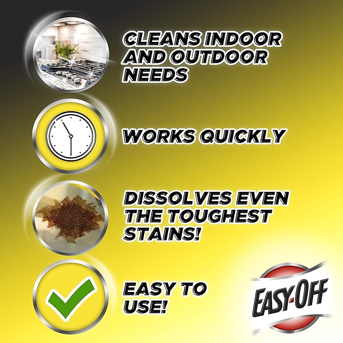 Easy Off Heavy Duty Degreaser Cleaner Spray, 32 Ounce (Pack of 2)