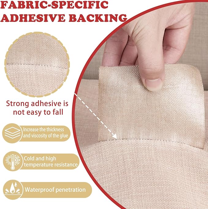 Linen Repair Tape 4x70 Inch Self-Adhesive Couch Patch Repair Fabric Patch for Furniture,Sofas,Cushion,Chairs,Bags,Linen Goods(Coffee)