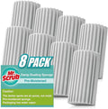 8 Pack Damp Dusting Sponge Duster, Grey Dust Cleaning Sponge, Reusable Household Cleaning Sponge Tool for Blinds, floorboards, Fan Blades, Vents, Glass, Railings, Mirrors