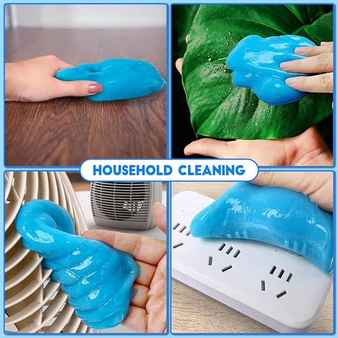 Car Cleaning Gel, 2 Pack Car Cleaning Putty, Universal Auto Deatiling Tools, Reusable Interior Cleaner for Car Keyboard Air Vent, Car Slime Cleaner Dust Cleaning Gel