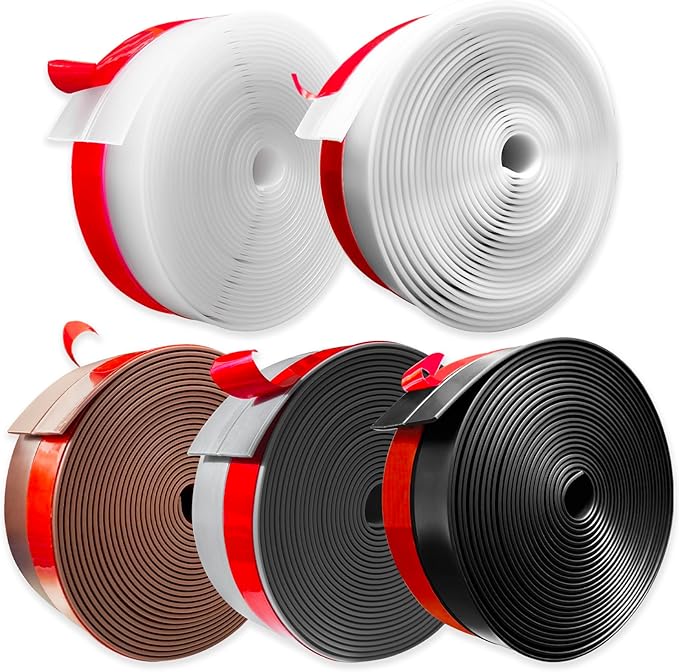 Silicone Weather Stripping, Door Draft Stopper Window Seal Strip for Gaps of Door & Windows, Garage Door Under Bottom, Sealing Tape Shower Doors Sweep (Gray, 3 inch x 20 Ft.)