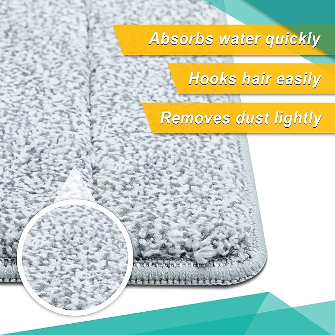 Bulletproof Microfiber Mop Replacement Heads - Washable Pads for Floor Cleaning Compatible with Tethys & Most 11” - 13” Flat Squeeze Mops for Wet/Dry Mopping, Sanitizing, and Scrubbing Hardwood