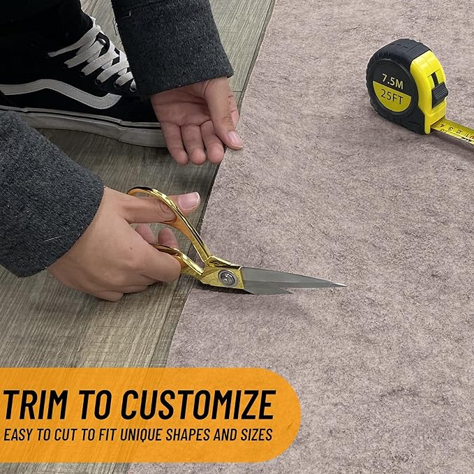 Ottomanson 2' x 3' Non-Slip Rug Pad Gripper 1/4 Inch Thick Dual Surface Felt + Rubber Gripper - Safe for All Floors, Brown